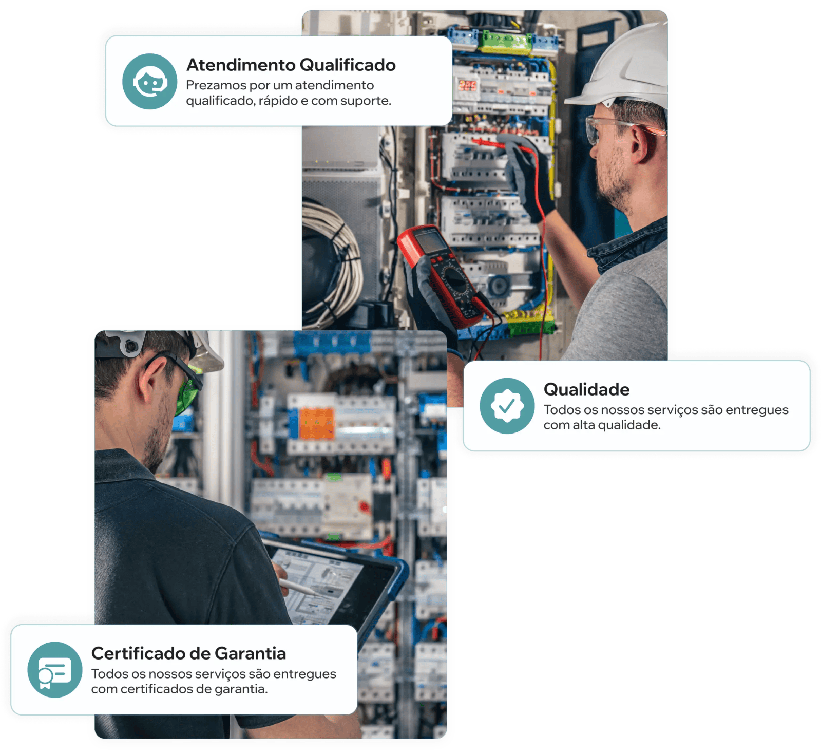 Equipe da Electric Solutions em atendimento elétrico qualificado